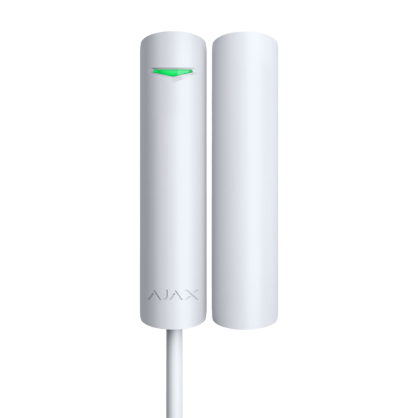 Дротовий датчик відкриття для приміщень AJAX DoorProtect Fibra (white) Дротовий датчик відкриття для приміщень AJAX DoorProtect Fibra (white)