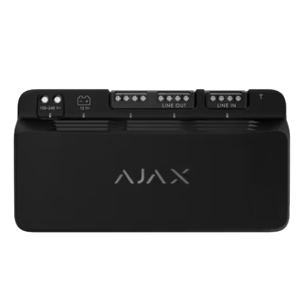 Модуль для додаткового живлення пристроїв AJAX LineSupply (45 W) Fibra black Модуль для додаткового живлення пристроїв AJAX LineSupply (45 W) Fibra black