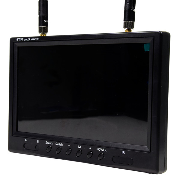 Монітор FPV LCD 9 дюймів із вбудованим приймачем 5.8 GHz для квадрокоптера Монітор FPV LCD 9 дюймів із вбудованим приймачем 5.8 GHz для квадрокоптера