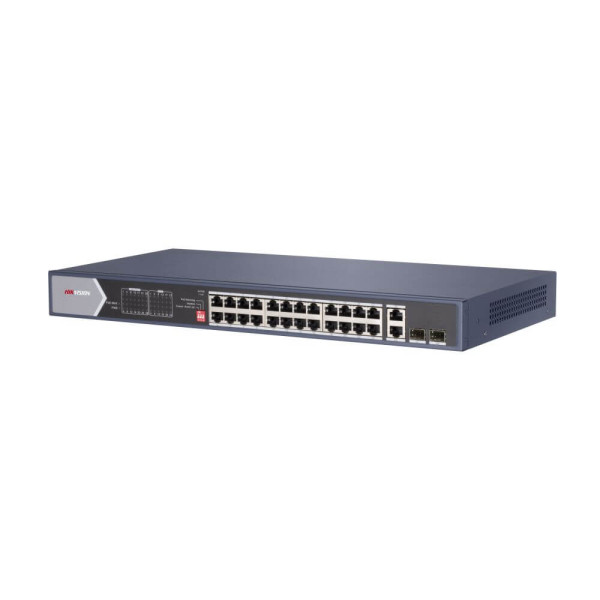 Unmanaged 28-портовый PoE коммутатор Hikvision DS-3E0528HP-E с 24 портами PoE