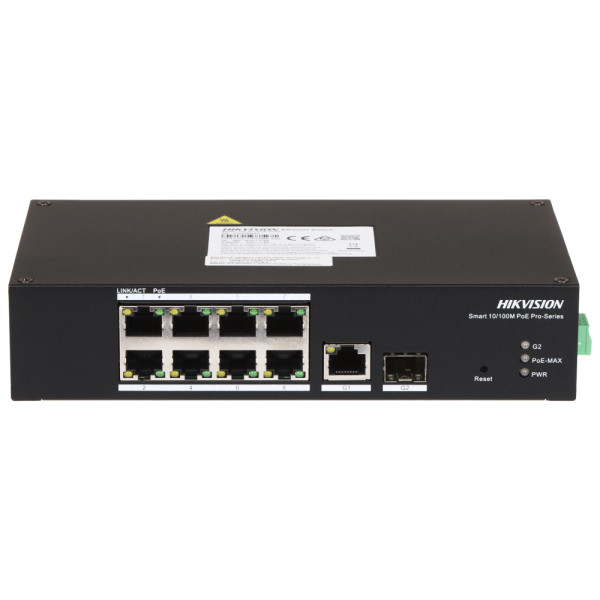 PoE-комутатор керований Hikvision DS-3T1310P-SI/HS з 8 портами PoE PoE-комутатор керований Hikvision DS-3T1310P-SI/HS з 8 портами PoE
