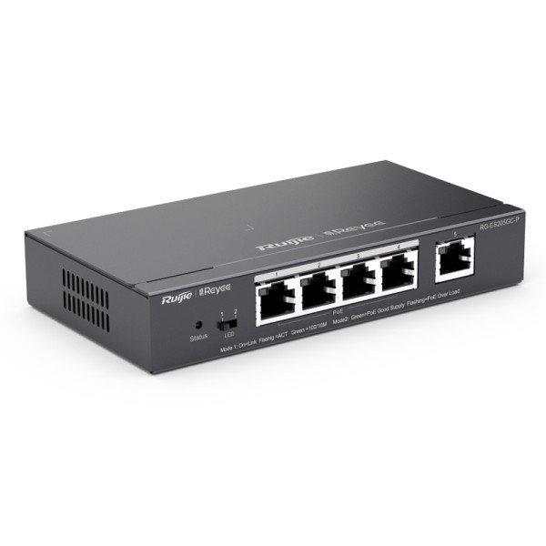PoE-коммутатор Ruijie Reyee RG-ES205GC-P 5-портовый гигабитный интеллектуальный