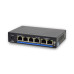 Комутатор PoE-1006-4P/250m/8L 6-портовий некерований PoE для організації мережі IP-камер, Wi-Fi точок доступу та IP-телефонів