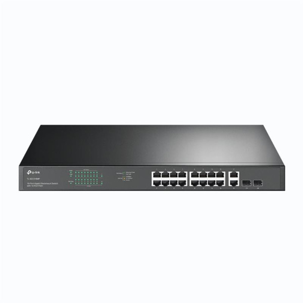 Комутатор TP-LINK TL-SG1218MP 16xGE/PoE+ 250W 2xGE 2xcomboGE/SFP 19" 1U Комутатор TP-LINK TL-SG1218MP 16xGE/PoE+ 250W 2xGE 2xcomboGE/SFP 19" 1U