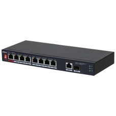 Неконтролируемый 10-портовый POE-коммутатор Dahua DH-PFS3110-8ET1GT1GF-96 с 8 портами PoE Неконтролируемый 10-портовый POE-коммутатор Dahua DH-PFS3110-8ET1GT1GF-96 с 8 портами PoE