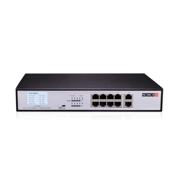 Некерований PoE-комутатор Provision-ISR PoES-08120GC+2GI гігабітний з 8 портами PoE Некерований PoE-комутатор Provision-ISR PoES-08120GC+2GI гігабітний з 8 портами PoE