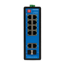Промисловий PoE-комутатор 12-портовий EW-PIS1712-8FE з 8 портами PoE та 2 портами SFP для IP-камер, бездротових точок доступу та IP-телефонів