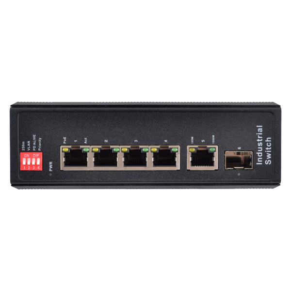 PoE-коммутатор FoxGate S6004-G1S1-I-AI POE Watchdog 6-портовый неуправляемый PoE-коммутатор FoxGate S6004-G1S1-I-AI POE Watchdog 6-портовый неуправляемый