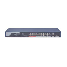 Некерований PoE-комутатор Hikvision DS-3E0326P-E(B) з 24 портами PoE Некерований PoE-комутатор Hikvision DS-3E0326P-E(B) з 24 портами PoE