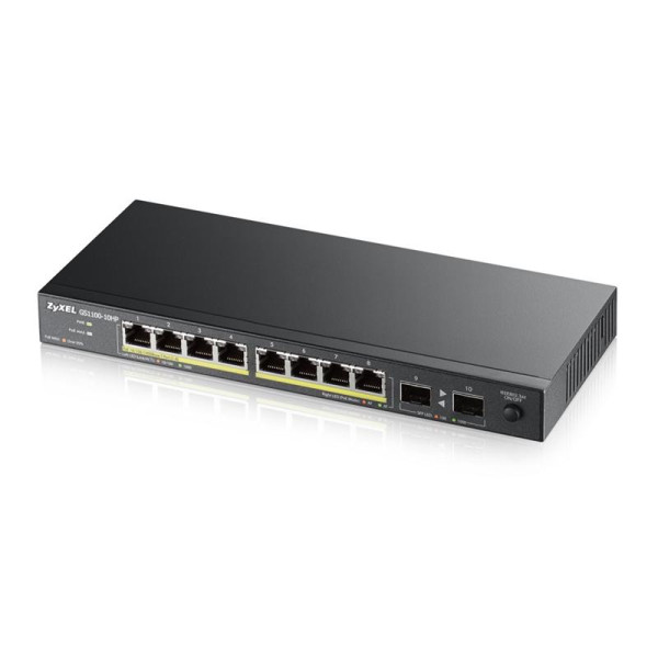 Некерований PoE-комутатор ZyXEL GS1100-10HP (GS1100-10HP-EU0101F) з 8 портами PoE Некерований PoE-комутатор ZyXEL GS1100-10HP (GS1100-10HP-EU0101F) з 8 портами PoE