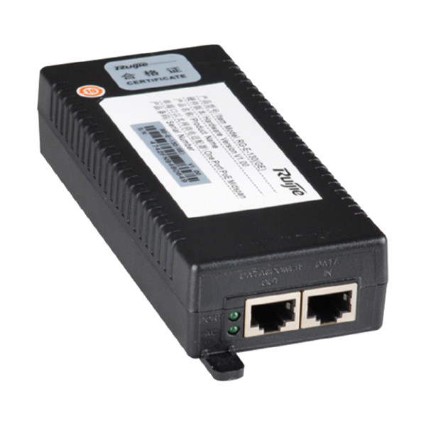 Инжектор питания RG-E-130(GE) PoE+ 30 Вт гигабитный адаптер для IP камер и сетевого оборудования Инжектор питания RG-E-130(GE) PoE+ 30 Вт гигабитный адаптер для IP камер и сетевого оборудования