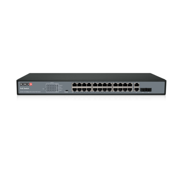 Неуправляемый PoE-коммутатор Provision-ISR PoES-24370C+2Combo с 24 портами PoE Неуправляемый PoE-коммутатор Provision-ISR PoES-24370C+2Combo с 24 портами PoE