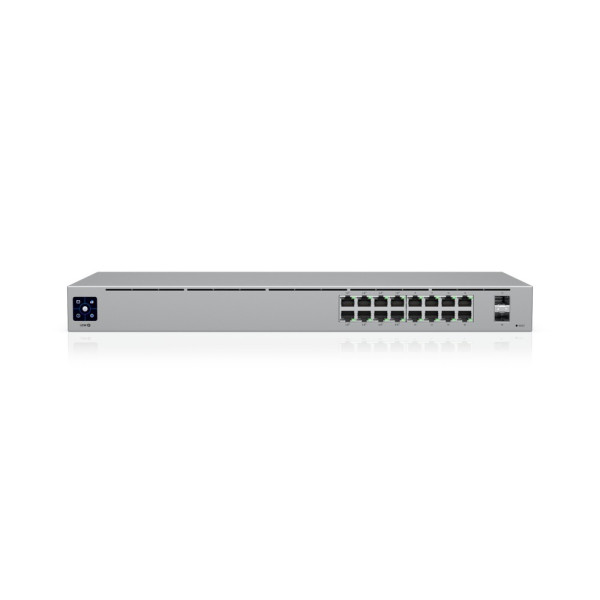 РоЕ-комутатор UniFi Switch 16 PoE (USW-16-POE) для організації мережі з підтримкою PoE та Gigabit Ethernet