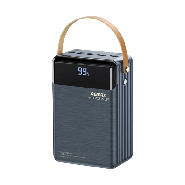 Внешний аккумулятор Remax Lesu II 80000mAh с PD 20W и QC 22.5W для зарядки устройств и кемпинга Серый (RPP-566) с LED-светильником и встроенными кабелями Внешний аккумулятор Remax Lesu II 80000mAh с PD 20W и QC 22.5W для зарядки устройств и кемпинга Серый (RPP-566) с LED-светильником и встроенными кабелями