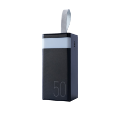 Зовнішній акумулятор 50000mAh QC 22.5W з LED лампою Remax Chinen для зарядки пристроїв у подорожах і на природі Чорний (RPP-321)