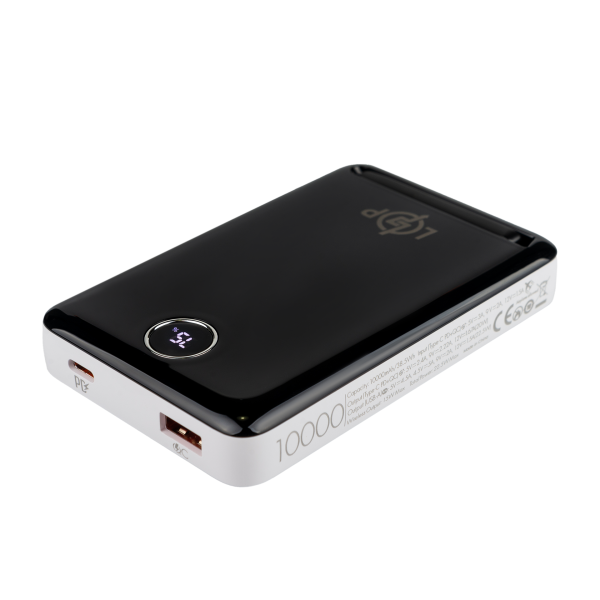 Беспроводной Power Bank 10000mAh LP PQ17 для зарядки смартфонов с поддержкой QC и MagSafe, универсальный портативный аккумулятор с дисплеем для контроля заряда Беспроводной Power Bank 10000mAh LP PQ17 для зарядки смартфонов с поддержкой QC и MagSafe, универсальный портативный аккумулятор с дисплеем для контроля заряда