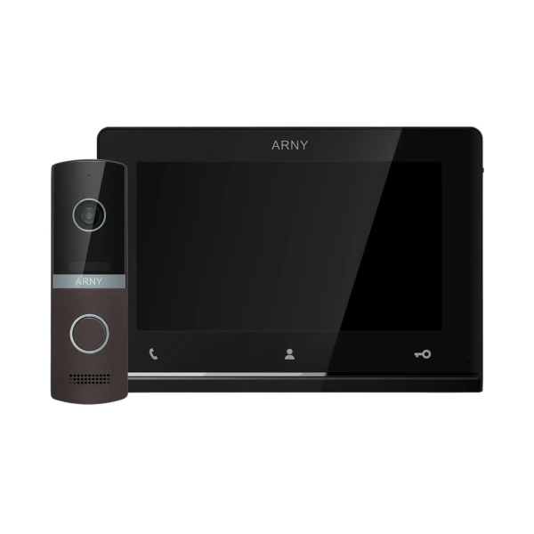 Комплект домофонный ARNY AVD-7123 (AVD-710 2Мп 7" TFT + AVP-NG230 2Мп), Black + Brown Комплект домофонный ARNY AVD-7123 (AVD-710 2Мп 7" TFT + AVP-NG230 2Мп), Black + Brown