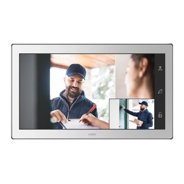 Відеодомофон ARNY AVD-1040 2Мп 10'' PiP для безпеки вашого дому з підтримкою Full HD, записом відео та функцією детекції руху, Білий