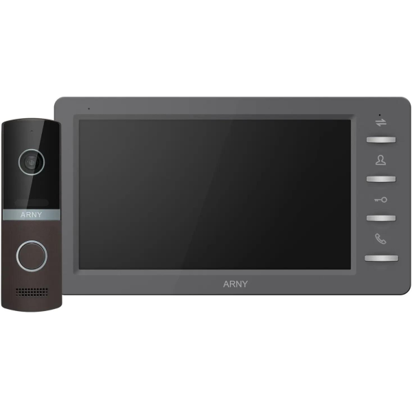 Комплект домофонный ARNY AVD-7030 (AVD-709 1Мп 7" IPS + AVP-NG230 1Мп), Graphite + Brown Комплект домофонный ARNY AVD-7030 (AVD-709 1Мп 7" IPS + AVP-NG230 1Мп), Graphite + Brown
