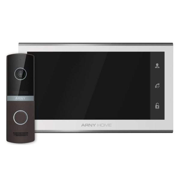 Комплект домофонный ARNY AVD-7323A (AVD-730A 2Мп 7" Wi-Fi IPS + AVP-NG230 2Мп), White + Brown Комплект домофонный ARNY AVD-7323A (AVD-730A 2Мп 7" Wi-Fi IPS + AVP-NG230 2Мп), White + Brown