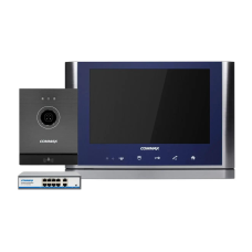 Комплект домофонный Commax (CIOT-1020M Wi-Fi + CIOT-D20M(A) + CIOT-H8L2), Blue + Dark Silver