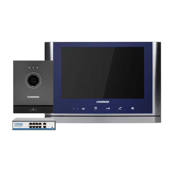 Комплект домофонный Commax (CIOT-1020M Wi-Fi + CIOT-D20M(A) + CIOT-H8L2), Blue + Dark Silver Комплект домофонный Commax (CIOT-1020M Wi-Fi + CIOT-D20M(A) + CIOT-H8L2), Blue + Dark Silver