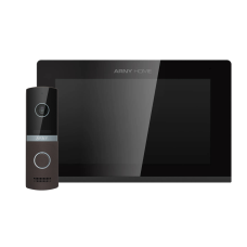 Комплект домофонный ARNY AVD-7423A Wi-Fi для безопасности дома (AVD-742A 7" IPS + AVP-NG230 2Мп), черный и коричневый