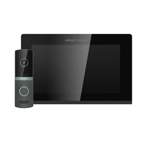 Комплект домофонний Wi-Fi AVD-7423A (AVD-742A 7" IPS + AVP-NG230 2Мп) для безпеки дому, чорний + графіт Комплект домофонний Wi-Fi AVD-7423A (AVD-742A 7" IPS + AVP-NG230 2Мп) для безпеки дому, чорний + графіт