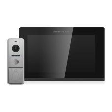 Відеодомофонний комплект ARNY AVD-7443A (AVP-742А 7" Wi-Fi IPS + AVP-NG430 2Мп) для відеоспостереження, чорний та сірий