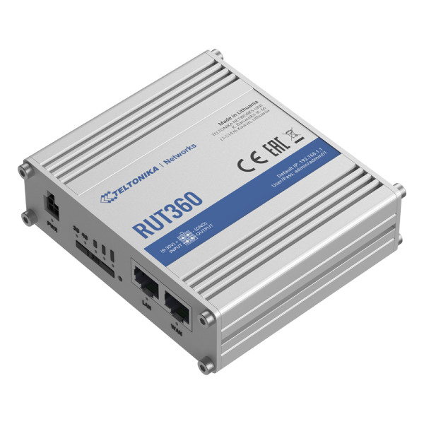 Бездротовий маршрутизатор Teltonika RUT360 N300, 1xFE WAN, 1xFE LAN, 1xSIM, 4G/LTE.Cat6 (RUT360000000) Бездротовий маршрутизатор Teltonika RUT360 N300, 1xFE WAN, 1xFE LAN, 1xSIM, 4G/LTE.Cat6 (RUT360000000)
