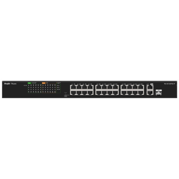 Некерований PoE-комутатор Ruijie Reyee RG-ES126FGS-P 1 Combo гігабітний з 24 портами PoE Некерований PoE-комутатор Ruijie Reyee RG-ES126FGS-P 1 Combo гігабітний з 24 портами PoE