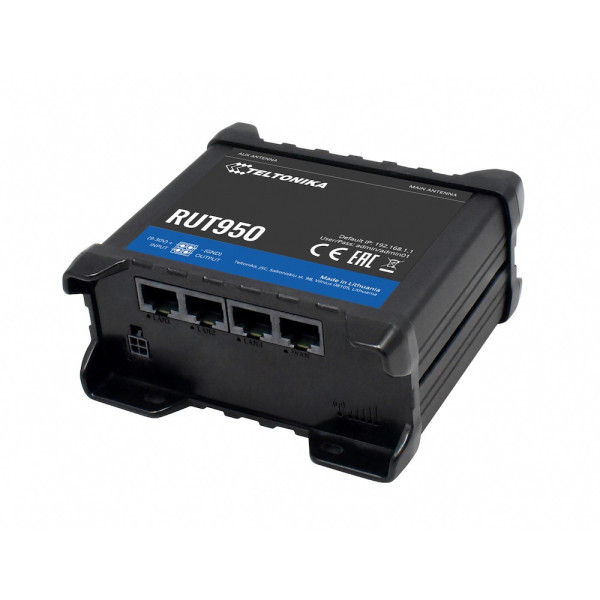 Бездротовий маршрутизатор Teltonika RUT950 N300, 1xFE WAN, 3xFE LAN, 2xSIM, 4G/LTE.Cat4 (RUT950U022C0) Бездротовий маршрутизатор Teltonika RUT950 N300, 1xFE WAN, 3xFE LAN, 2xSIM, 4G/LTE.Cat4 (RUT950U022C0)