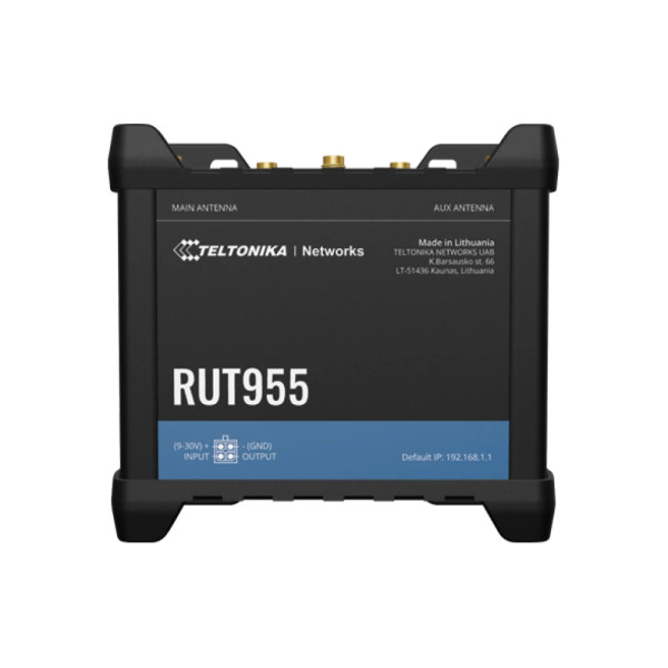 Бездротовий маршрутизатор Teltonika RUT955 N300, 1xFE WAN, 3xFE LAN, 2xSIM, 4G/LTE.Cat4 (RUT955T033B0) Бездротовий маршрутизатор Teltonika RUT955 N300, 1xFE WAN, 3xFE LAN, 2xSIM, 4G/LTE.Cat4 (RUT955T033B0)