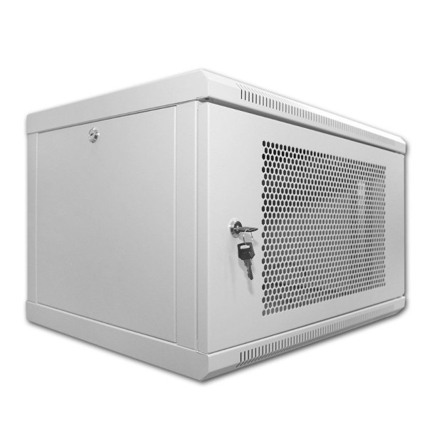 Шкаф серверный 9U 600 x 450 для сетевого оборудования разборной с перфорацией серый Шкаф серверный 9U 600 x 450 для сетевого оборудования разборной с перфорацией серый