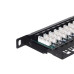 Патч-панель Hypernet 24 порти UTP 0.5U кат. 6е 19" PP-UTP6-24-WMR-05U