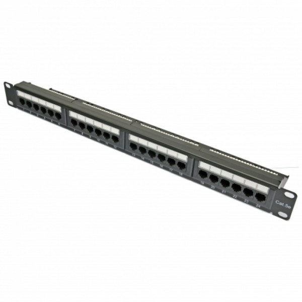 Патч-панель CMS 19" 24хRJ-45 UTP, кат. 5e з організатором кабелю Патч-панель CMS 19" 24хRJ-45 UTP, кат. 5e з організатором кабелю