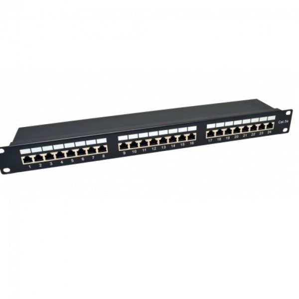 Патч-панель CMS 19" 24xRJ-45 FTP, кат. 5e з огранізатором кабелю Патч-панель CMS 19" 24xRJ-45 FTP, кат. 5e з огранізатором кабелю