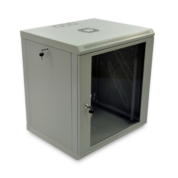 Шкаф серверный SteelNet 12U 600 x 450 для сетевого оборудования (стекло, серый) Шкаф серверный SteelNet 12U 600 x 450 для сетевого оборудования (стекло, серый)