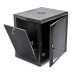Шкаф серверный SteelNet 12U 600 x 600 для сетевого оборудования (стекло, черный)