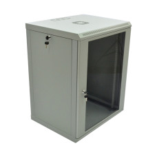 Шафа серверна 18U 600 x 600 SteelNet для мережевого обладнання (скло, сірий) – розбірна конструкція для організації телекомунікаційного обладнання