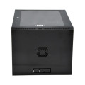 Шкаф серверный 18U 600 x 600 для сетевого оборудования черный стеклянный разборный с защитой от доступа и простотой монтажа Шкаф серверный 18U 600 x 600 для сетевого оборудования черный стеклянный разборный с защитой от доступа и простотой монтажа