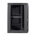 Комутаційна шафа для мережевого обладнання NVC-12U/600x450x640 чорна для організації кабельних систем та зручності монтажу Комутаційна шафа для мережевого обладнання NVC-12U/600x450x640 чорна для організації кабельних систем та зручності монтажу