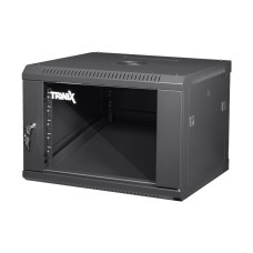 Коммутационный шкаф Trinix TRX-6U/600x600x370 Black для установки оборудования с максимальной нагрузкой 55 кг, разборной, с замком и комплектом крепежа