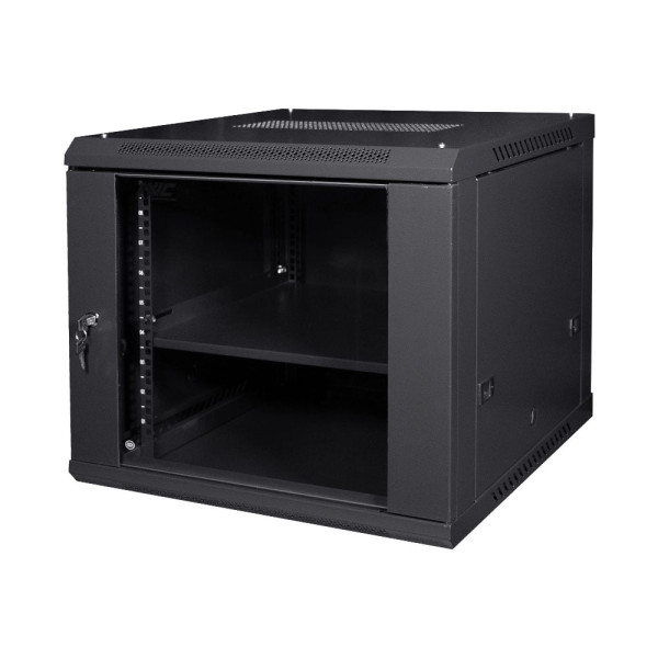 Комутаційна шафа NVC-9U/600x600x500 Black для організації мережевого обладнання з дверцятами із загартованого скла та максимальним навантаженням 100 кг Комутаційна шафа NVC-9U/600x600x500 Black для організації мережевого обладнання з дверцятами із загартованого скла та максимальним навантаженням 100 кг
