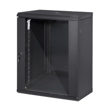 Коммутационный шкаф Trinix TRX-15U для монтажа сетевого оборудования, габариты 600x600x770 мм, макс. нагрузка 55 кг, черный, с замком, IP20, разобранный, включен крепеж