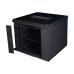 Комутаційна шафа NVC-9U/600x600x500 Black для організації мережевого обладнання з дверцятами із загартованого скла та максимальним навантаженням 100 кг