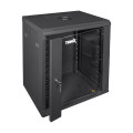 Комутаційна шафа Trinix TRX-12U/600x450x637 для організації мережевих з'єднань, чорна, розбірна, з максимальним навантаженням 55 кг, клас захисту IP20 Комутаційна шафа Trinix TRX-12U/600x450x637 для організації мережевих з'єднань, чорна, розбірна, з максимальним навантаженням 55 кг, клас захисту IP20