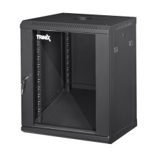 Коммутационный шкаф разборной Trinix TRX-12U для организации сетевой инфраструктуры 600x450x637 мм черный, нагрузка до 55 кг, защита IP20