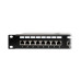 Патч-панель 24 порти NVC-PN-12/24 CAT5/CAT6 19" 1U екранована для мережевого підключення з RJ45 та заземлення
