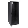 Комутаційна шафа 32U Trinix TRX-32U/600x600x1610 Black для монтажу обладнання з максимальним навантаженням 1000 кг, з замком та розбірною конструкцією Комутаційна шафа 32U Trinix TRX-32U/600x600x1610 Black для монтажу обладнання з максимальним навантаженням 1000 кг, з замком та розбірною конструкцією